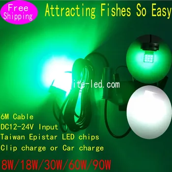 800 g 38x50mm Rybárske návnady, rybárske nástroj na Prilákanie rýb vonkajšie športové 30W LED podmorský rybolov svetlá