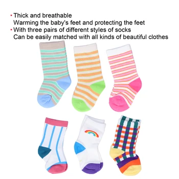 Baby Ponožky Nádherné Jemné Dieťa Mäkké Bavlnené Ponožky Umývateľný Opakovane Priateľská pre Každodenné Použitie pre Domáce Cestovné pre Rodiny