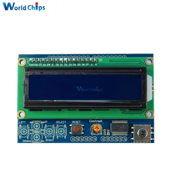 Jas Nastaviteľný 1602LCD 1602 LCD Shiled IIC I2C MCP23017 5 Tlačidiel 16x2 Znakov LCD Displeja Modul Pre Arduino