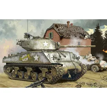 Meng Model TS-043 1/35 USA Stredný Tank M4A3(76) W Sherman - zmenšený Model Auta